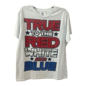 Patriotic Shirt Mens X-Large 46-48 Red White Blue Vote Shirt T-Shirt Voting Tee